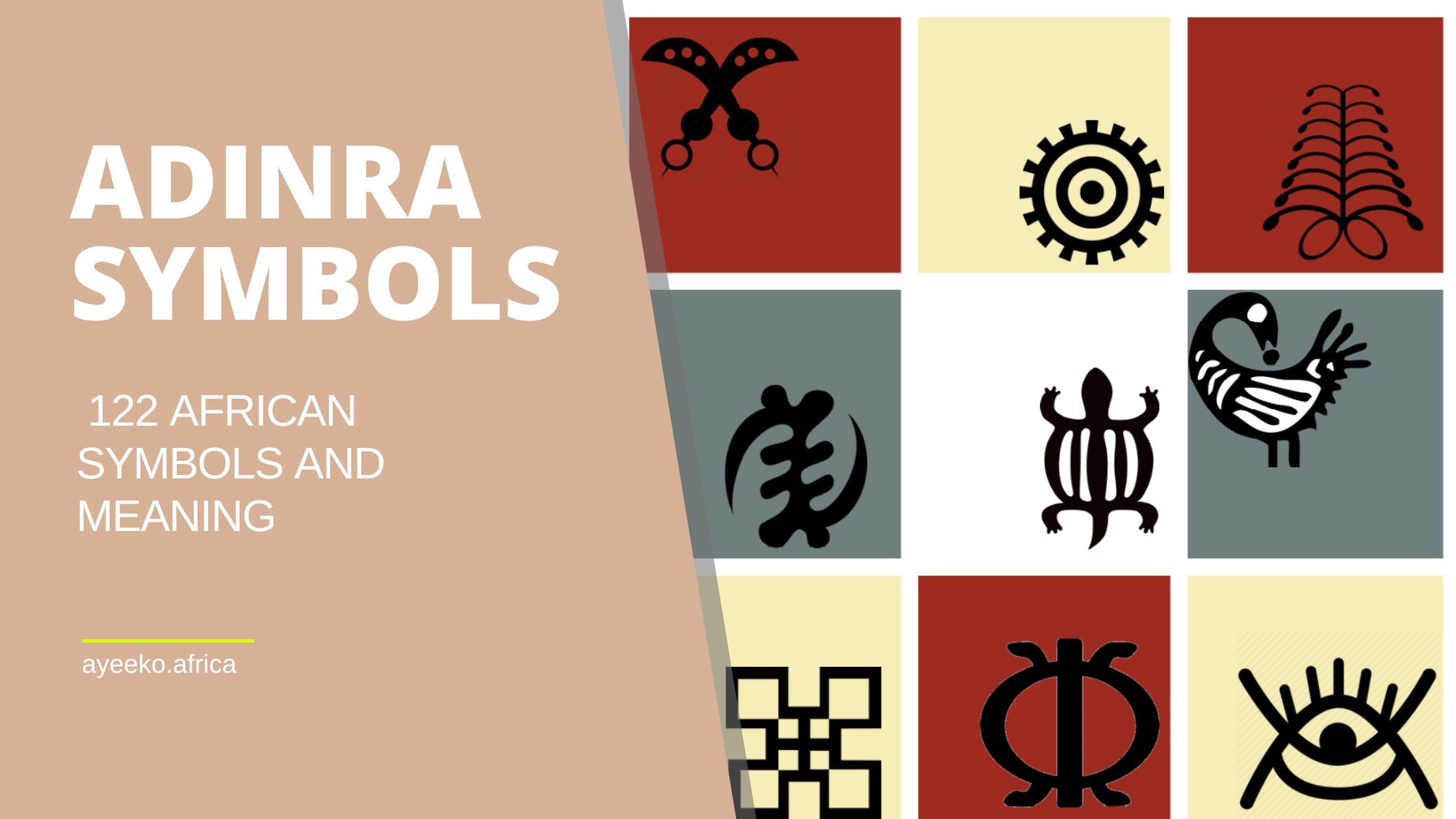 Adinkra Symbols: 122 African Symbols and Meaning– AYEEKO