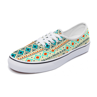 African Print Tribal Unisex Lace Up Canvas