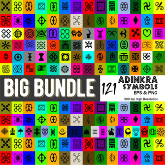 121 Adinkra Symbols | Digital Download